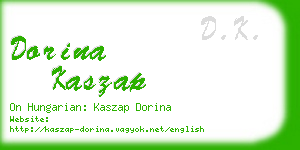 dorina kaszap business card